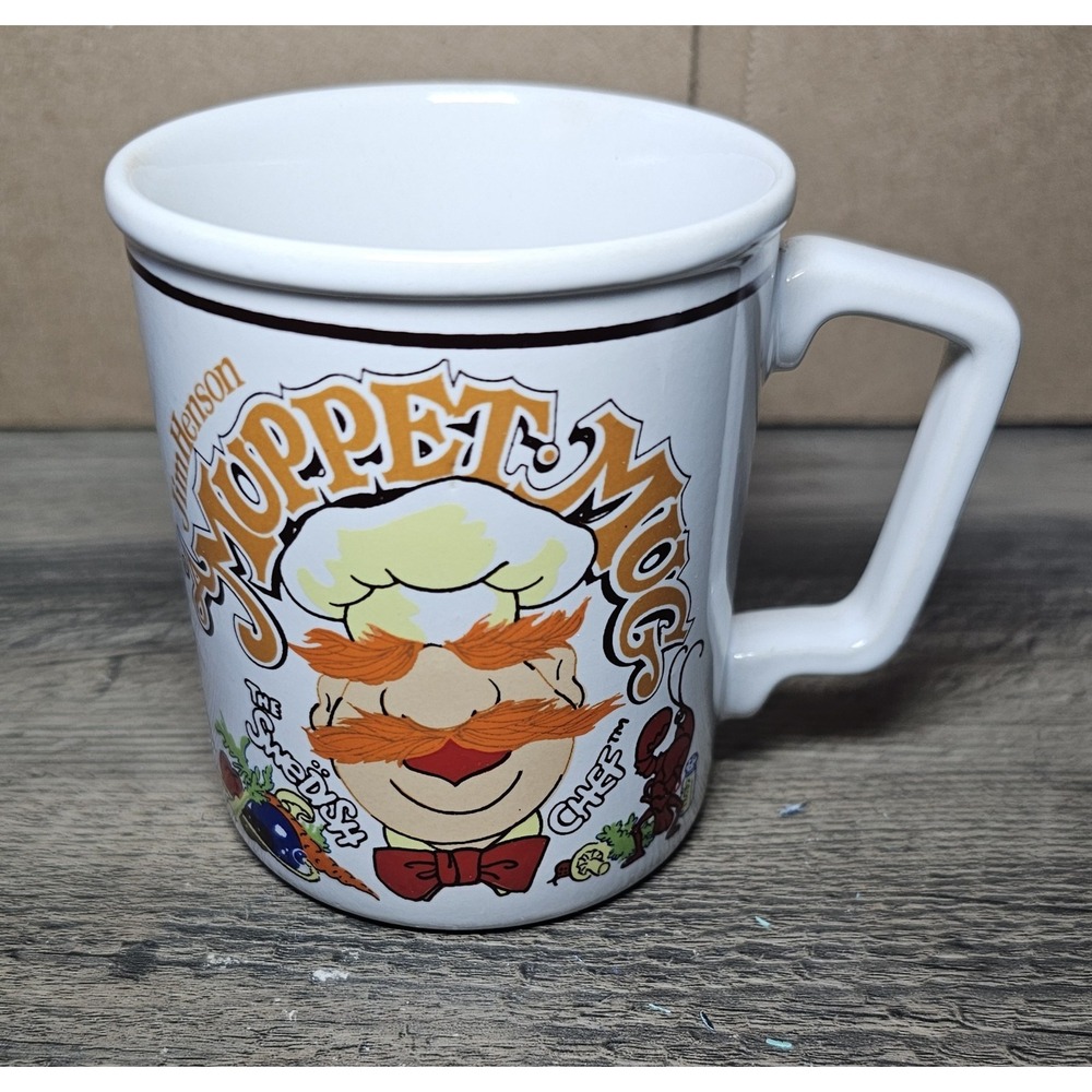 Jim Henson The Muppet Mug Swedish Chef Ceramic Coffee Mug Vintage 80's EUC